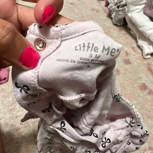 Little me brand. 9 months. Pink shirt with bows on it. Used condition.